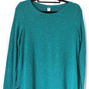 Old Navy Heathered Teal Long Sleeve Tunic Top Size M